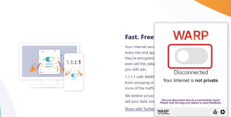 Tích chọn bật tắt để chuyển đổi IP