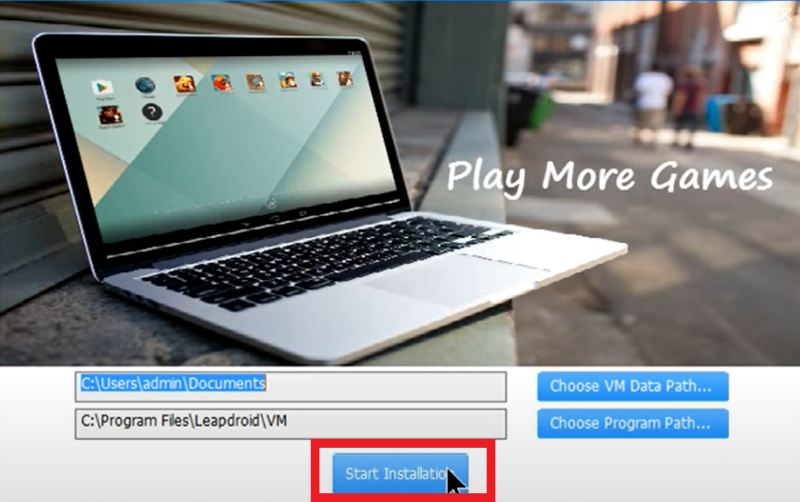 Click “Start Installation”