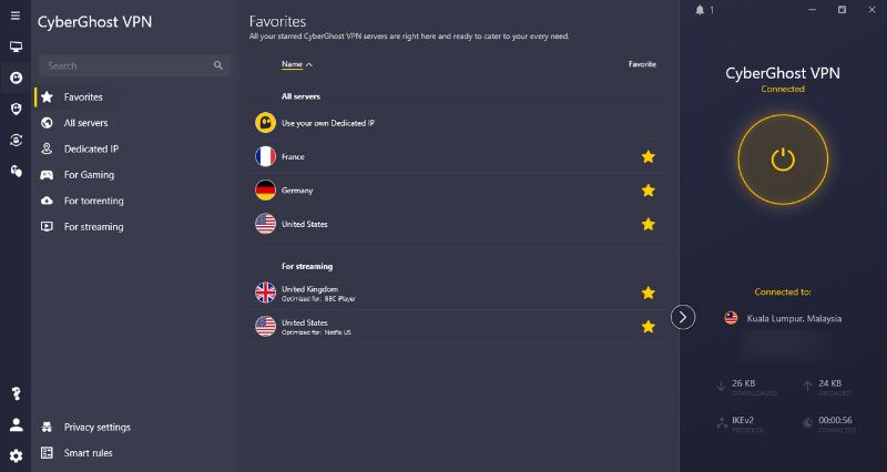 Kích hoạt và sử dụng Cyberghost VPN