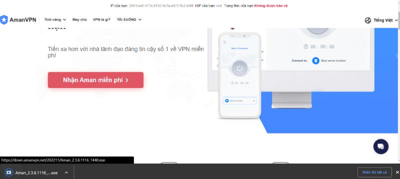 Mở file vừa tải