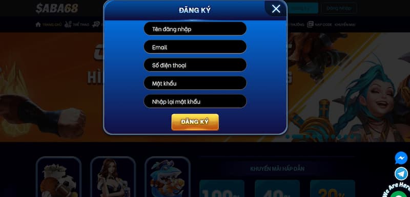 Đăng ký cực dễ dàng và nhanh gọn