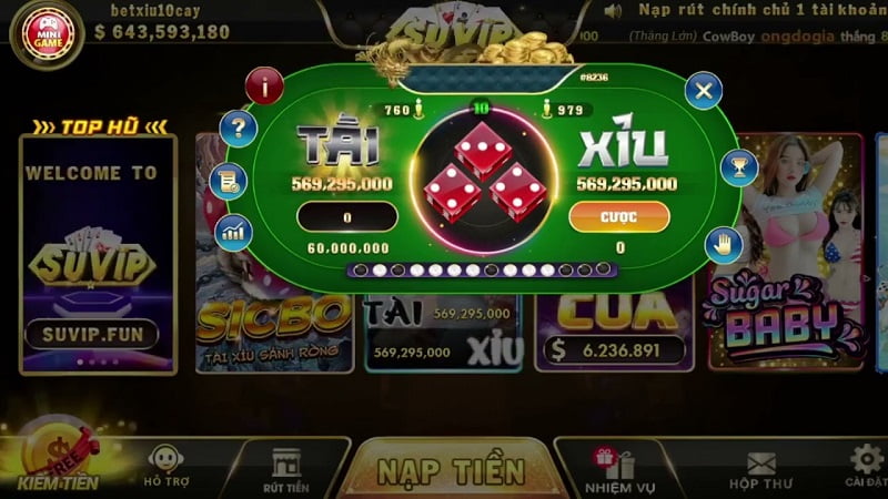 Game Suvip sở hữu kho tàng game phong phú, đa dạng