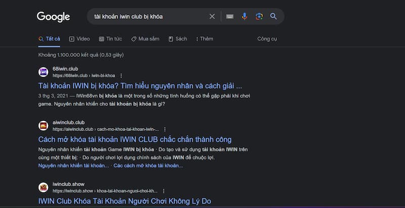 tài khoản iwin club khóa